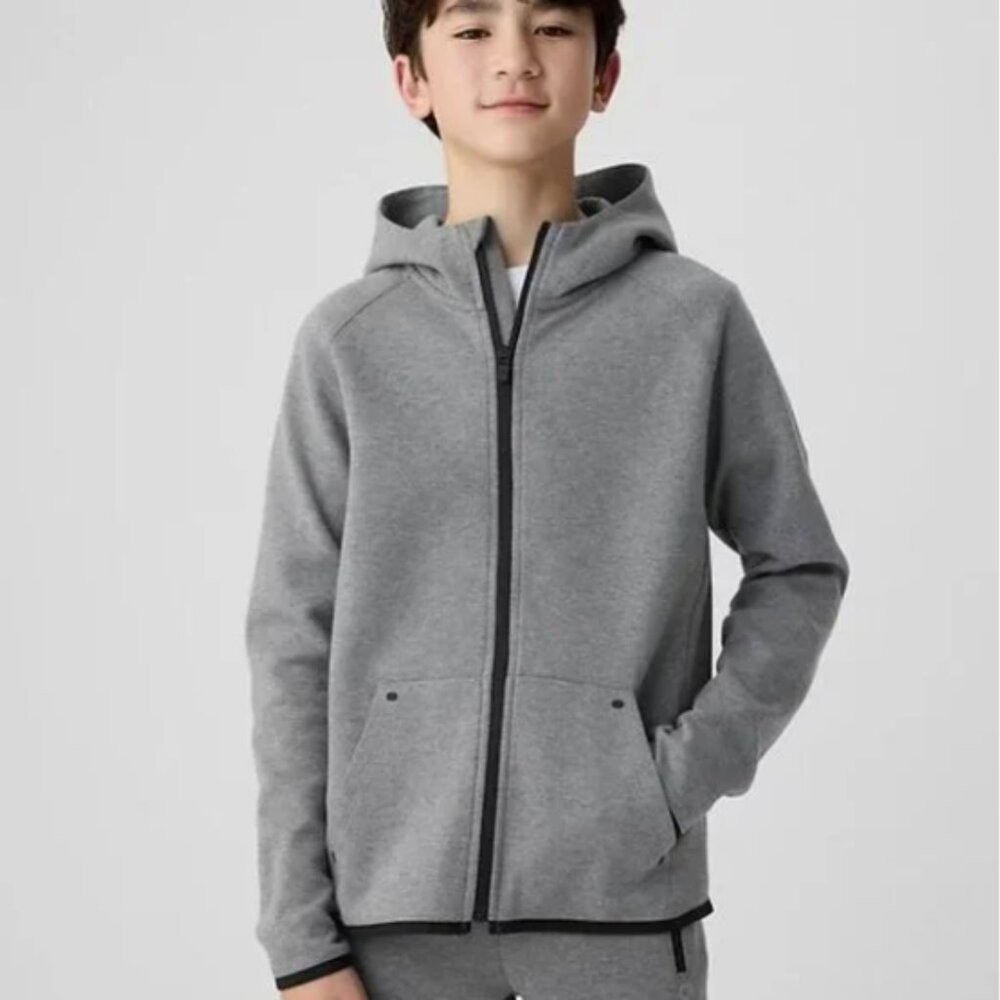 Kids Gap GapFit Dry Cotton Blend Athletic Long Sleeve Full Zip Hoodie XXL 14-16